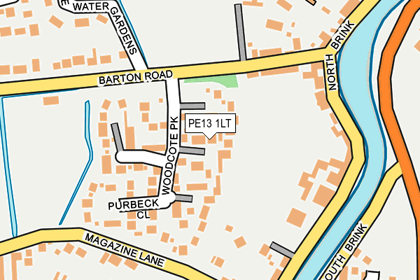 PE13 1LT map - OS OpenMap – Local (Ordnance Survey)