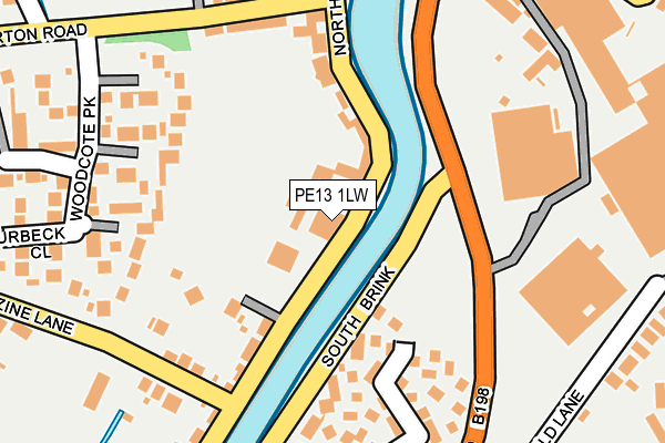 PE13 1LW map - OS OpenMap – Local (Ordnance Survey)