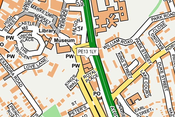 PE13 1LY map - OS OpenMap – Local (Ordnance Survey)