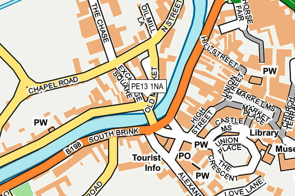 PE13 1NA map - OS OpenMap – Local (Ordnance Survey)