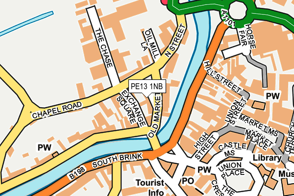 PE13 1NB map - OS OpenMap – Local (Ordnance Survey)