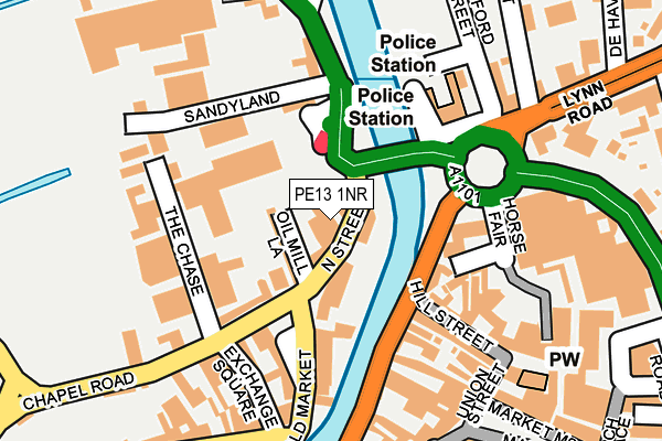 PE13 1NR map - OS OpenMap – Local (Ordnance Survey)