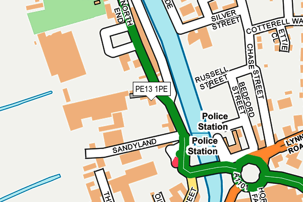 PE13 1PE map - OS OpenMap – Local (Ordnance Survey)