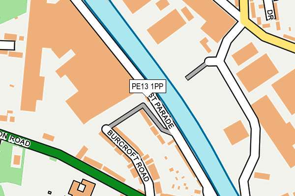 PE13 1PP map - OS OpenMap – Local (Ordnance Survey)