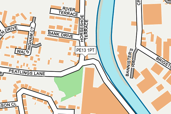 PE13 1PT map - OS OpenMap – Local (Ordnance Survey)