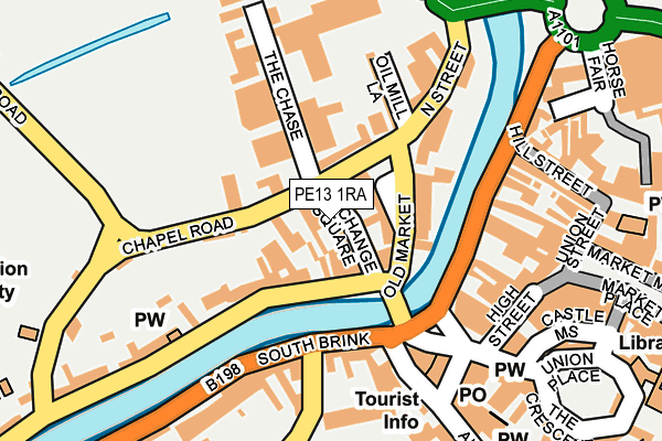 PE13 1RA map - OS OpenMap – Local (Ordnance Survey)