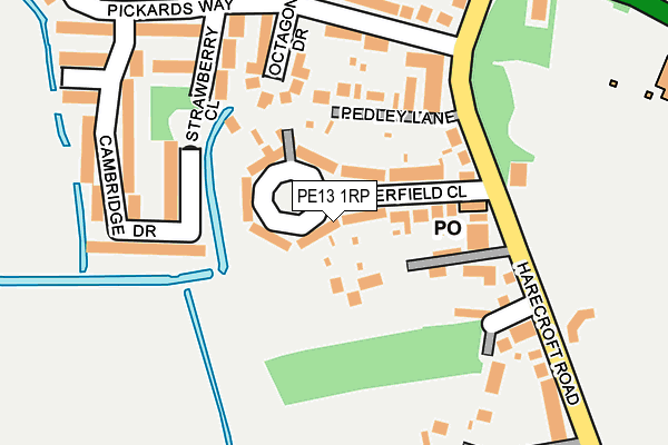 PE13 1RP map - OS OpenMap – Local (Ordnance Survey)