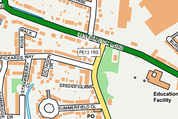 PE13 1RS map - OS OpenMap – Local (Ordnance Survey)
