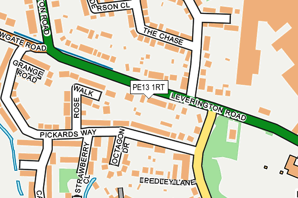 PE13 1RT map - OS OpenMap – Local (Ordnance Survey)