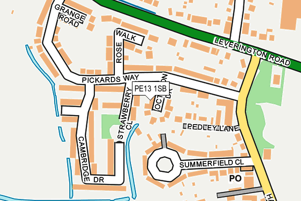 PE13 1SB map - OS OpenMap – Local (Ordnance Survey)