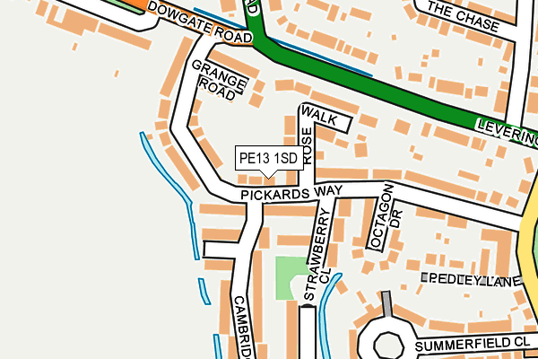 PE13 1SD map - OS OpenMap – Local (Ordnance Survey)