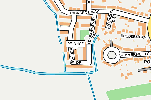 PE13 1SE map - OS OpenMap – Local (Ordnance Survey)
