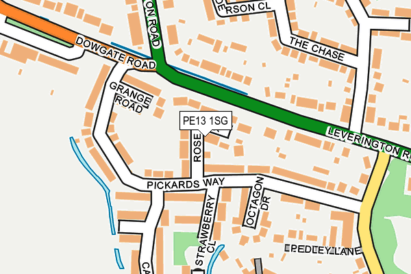 PE13 1SG map - OS OpenMap – Local (Ordnance Survey)