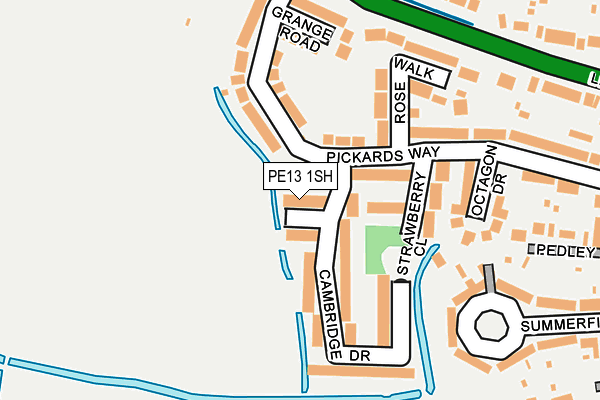 PE13 1SH map - OS OpenMap – Local (Ordnance Survey)