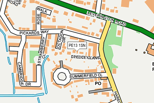 PE13 1SN map - OS OpenMap – Local (Ordnance Survey)