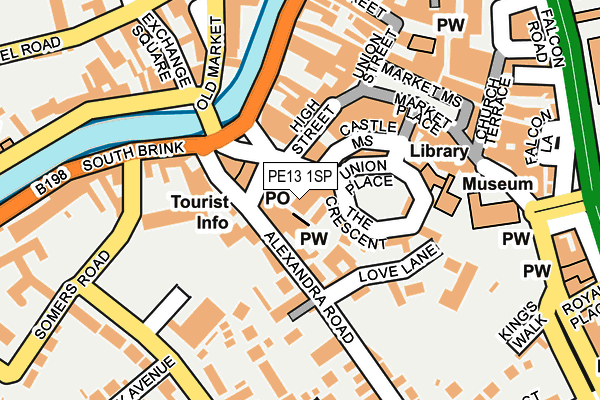PE13 1SP map - OS OpenMap – Local (Ordnance Survey)