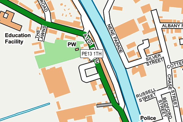 PE13 1TH map - OS OpenMap – Local (Ordnance Survey)
