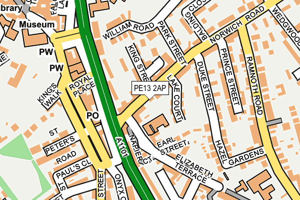 PE13 2AP map - OS OpenMap – Local (Ordnance Survey)