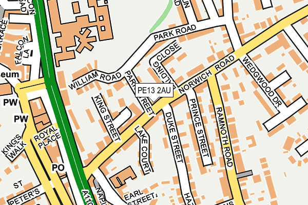 PE13 2AU map - OS OpenMap – Local (Ordnance Survey)
