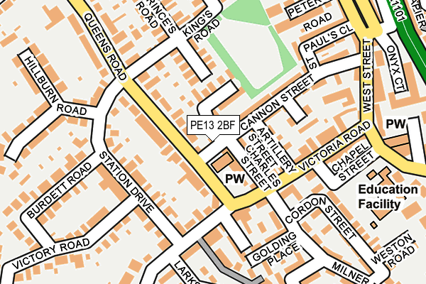 PE13 2BF map - OS OpenMap – Local (Ordnance Survey)