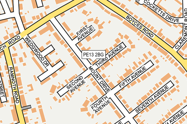 PE13 2BG map - OS OpenMap – Local (Ordnance Survey)