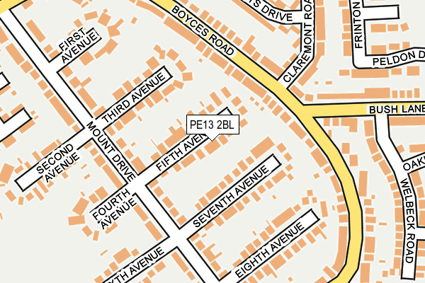PE13 2BL map - OS OpenMap – Local (Ordnance Survey)