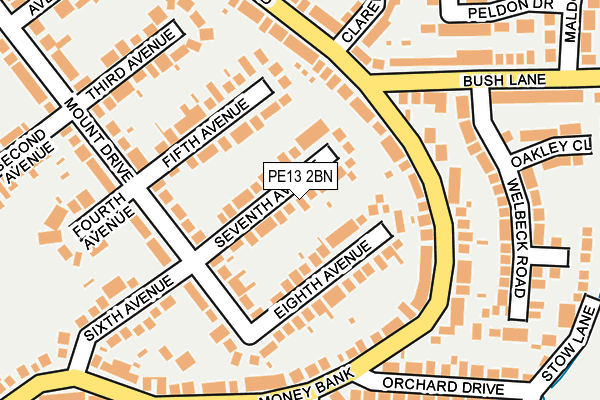 PE13 2BN map - OS OpenMap – Local (Ordnance Survey)
