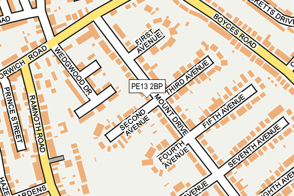 PE13 2BP map - OS OpenMap – Local (Ordnance Survey)