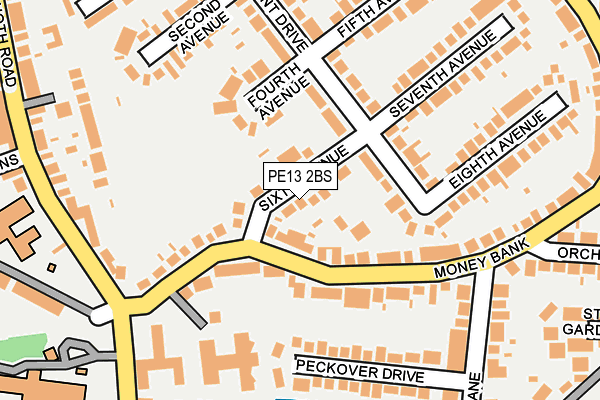 PE13 2BS map - OS OpenMap – Local (Ordnance Survey)