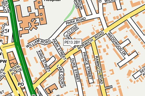 PE13 2BY map - OS OpenMap – Local (Ordnance Survey)