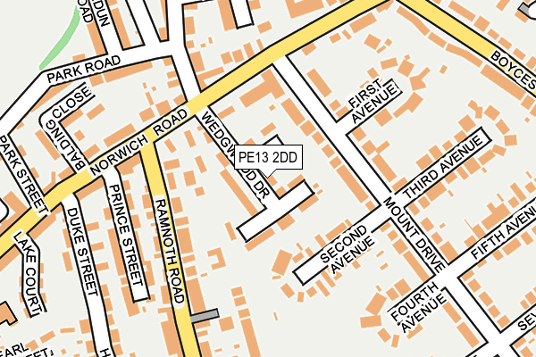 PE13 2DD map - OS OpenMap – Local (Ordnance Survey)