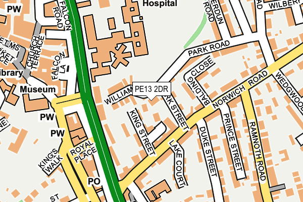 PE13 2DR map - OS OpenMap – Local (Ordnance Survey)