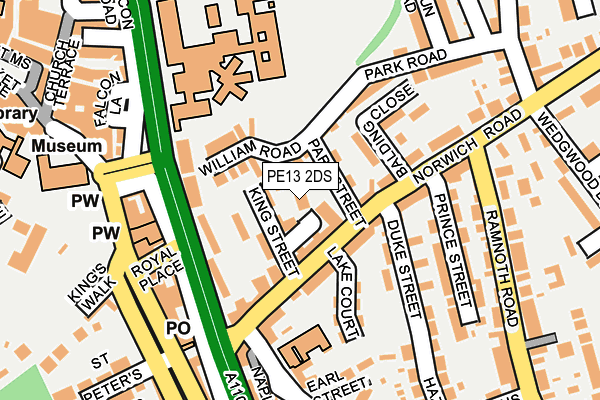 PE13 2DS map - OS OpenMap – Local (Ordnance Survey)