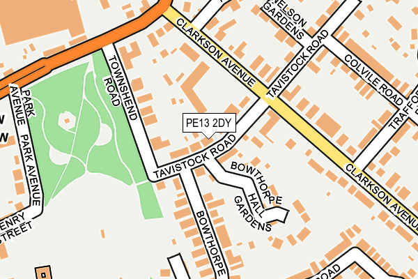 PE13 2DY map - OS OpenMap – Local (Ordnance Survey)