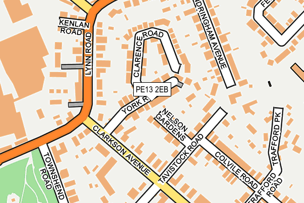 PE13 2EB map - OS OpenMap – Local (Ordnance Survey)
