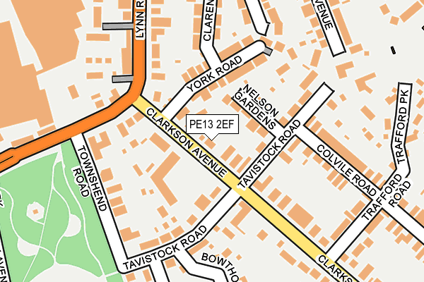 PE13 2EF map - OS OpenMap – Local (Ordnance Survey)