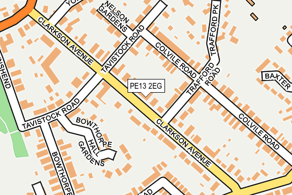 PE13 2EG map - OS OpenMap – Local (Ordnance Survey)