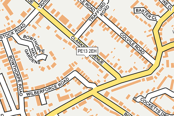 PE13 2EH map - OS OpenMap – Local (Ordnance Survey)