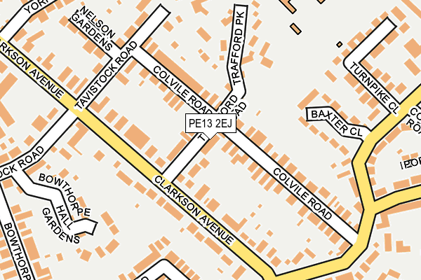 PE13 2EJ map - OS OpenMap – Local (Ordnance Survey)