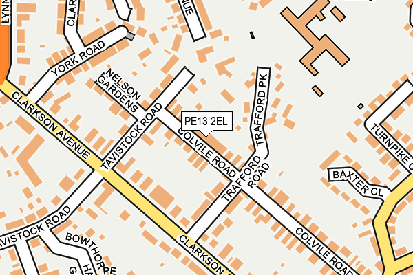 PE13 2EL map - OS OpenMap – Local (Ordnance Survey)