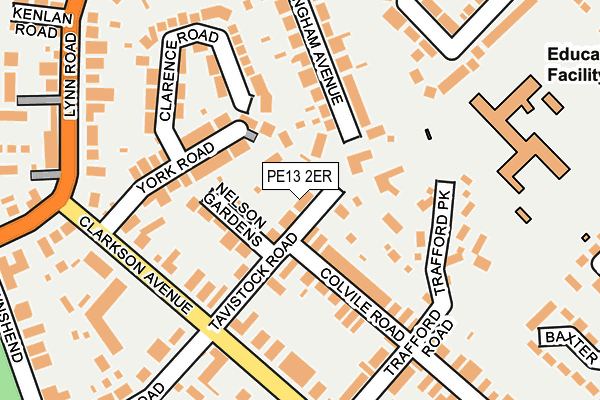 PE13 2ER map - OS OpenMap – Local (Ordnance Survey)