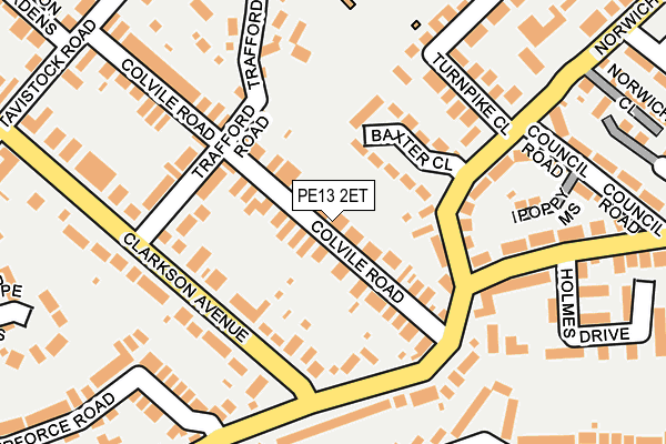 PE13 2ET map - OS OpenMap – Local (Ordnance Survey)