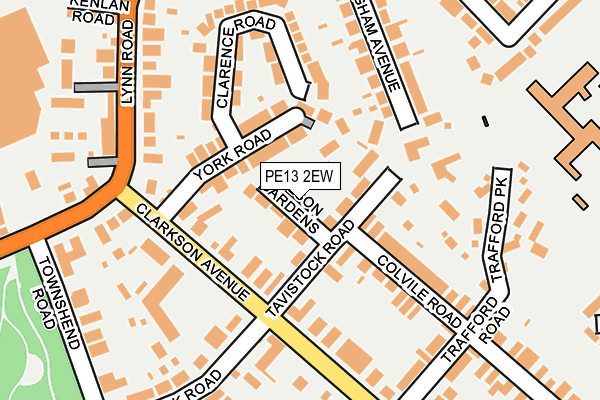 PE13 2EW map - OS OpenMap – Local (Ordnance Survey)