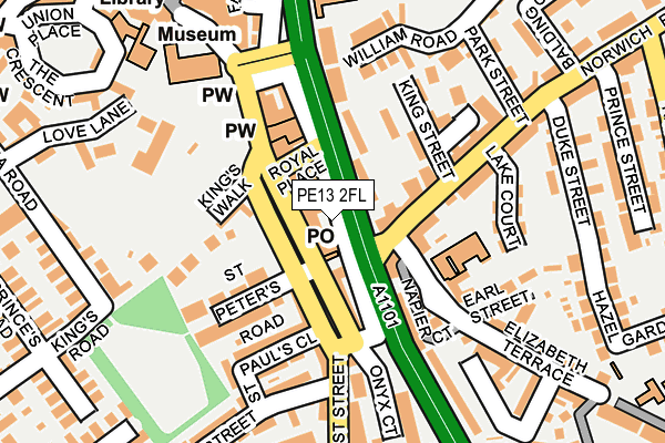 PE13 2FL map - OS OpenMap – Local (Ordnance Survey)
