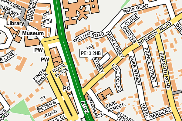 PE13 2HB map - OS OpenMap – Local (Ordnance Survey)