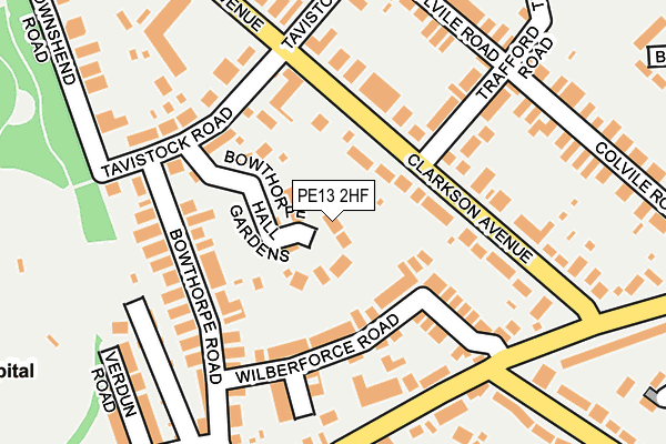 PE13 2HF map - OS OpenMap – Local (Ordnance Survey)