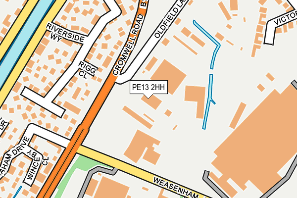 PE13 2HH map - OS OpenMap – Local (Ordnance Survey)
