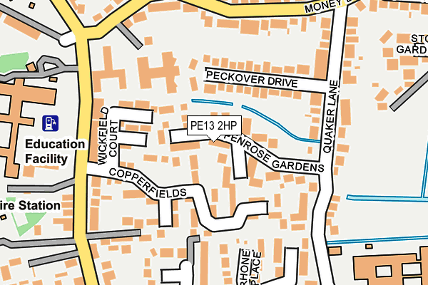 PE13 2HP map - OS OpenMap – Local (Ordnance Survey)
