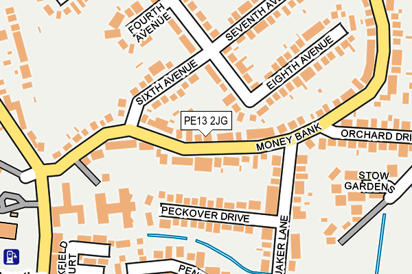 PE13 2JG map - OS OpenMap – Local (Ordnance Survey)