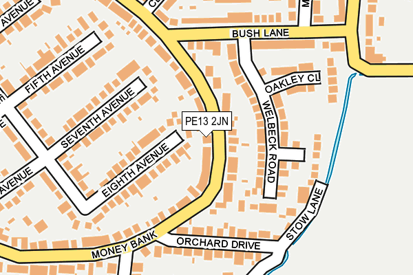 PE13 2JN map - OS OpenMap – Local (Ordnance Survey)